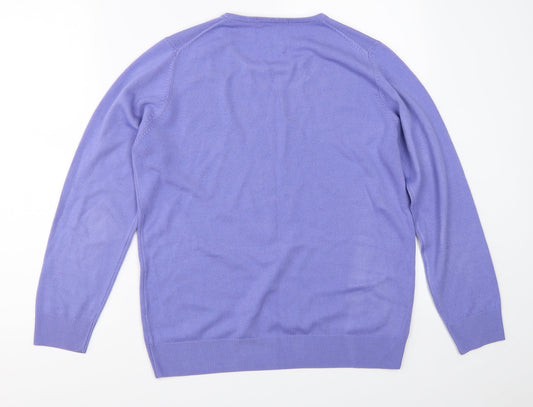 Marks and Spencer Womens Blue Pullover Jumper Size 14