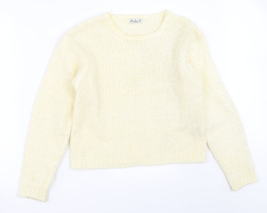 Womens UK Size M Select Ivory Pullover Jumper