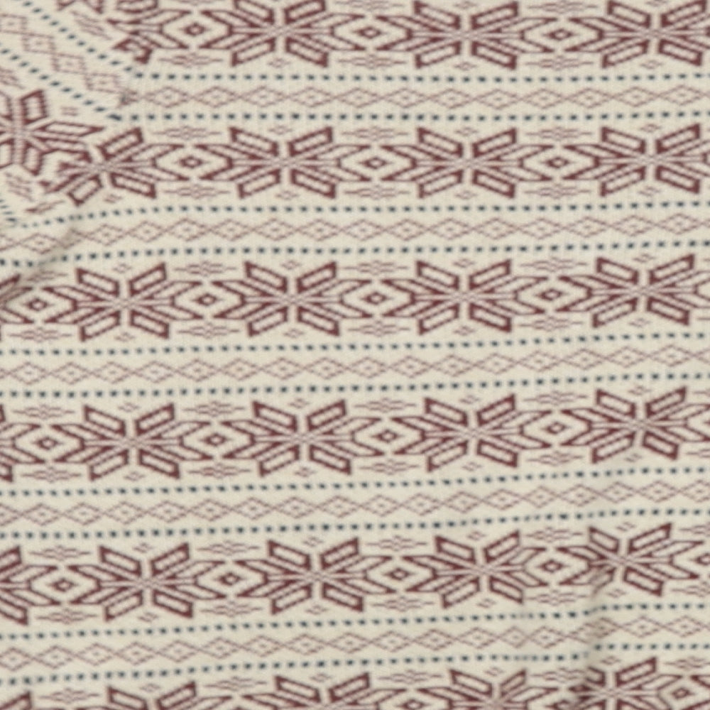 Topman Mens Beige Geometric Knit Pullover Sweatshirt Size S