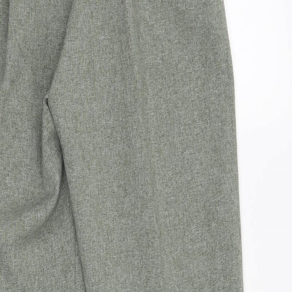 Womens UK Size 10 Preworn Regular Fit Green Trousers