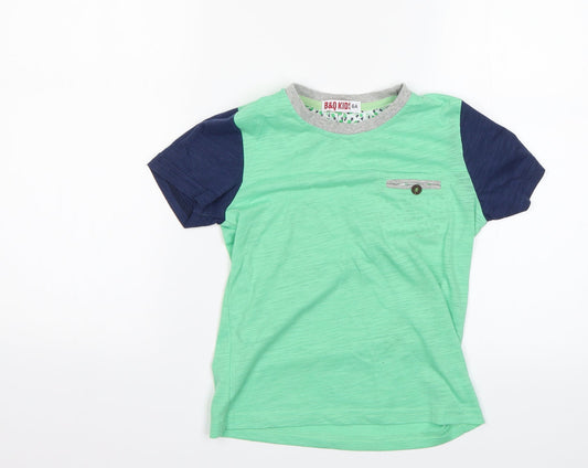B&Q Kids Boys Green Jersey Basic T-Shirt Size 6 Years