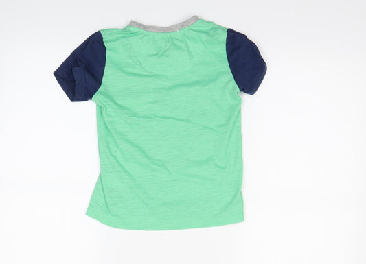 B&Q Kids Boys Green Jersey Basic T-Shirt Size 6 Years