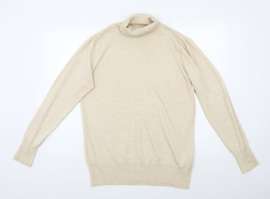 Womens UK Size 16 Evans Beige Pullover Jumper