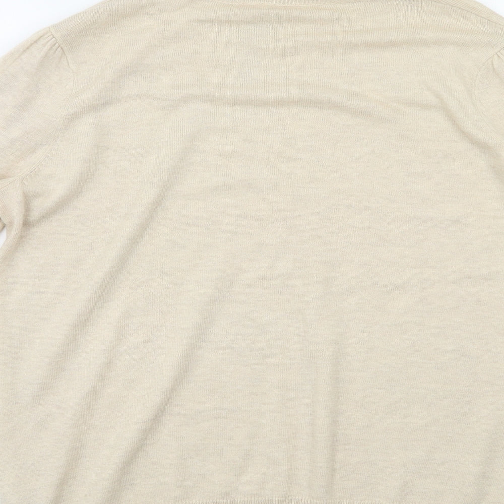 Evans Womens Beige Pullover Jumper Size 16