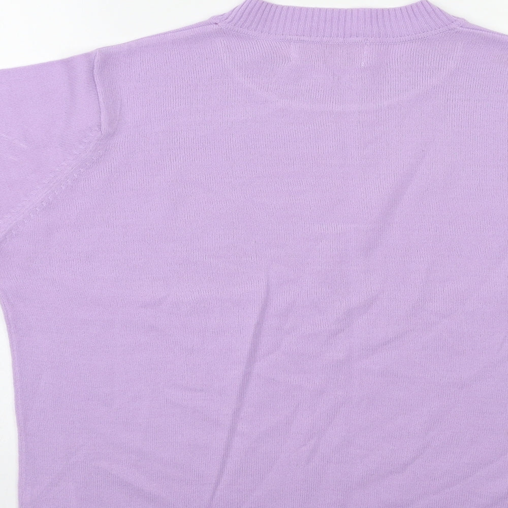 EWM Womens Purple Pullover Jumper Size M