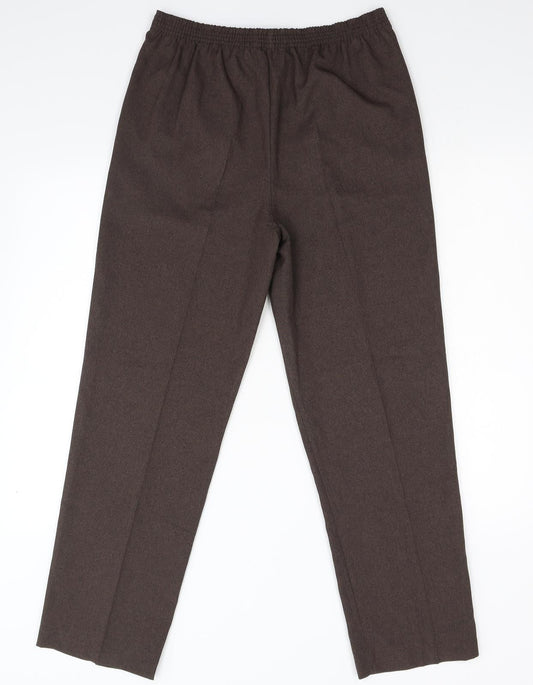 BM Collection Womens Brown Trousers Size 10 L28 in