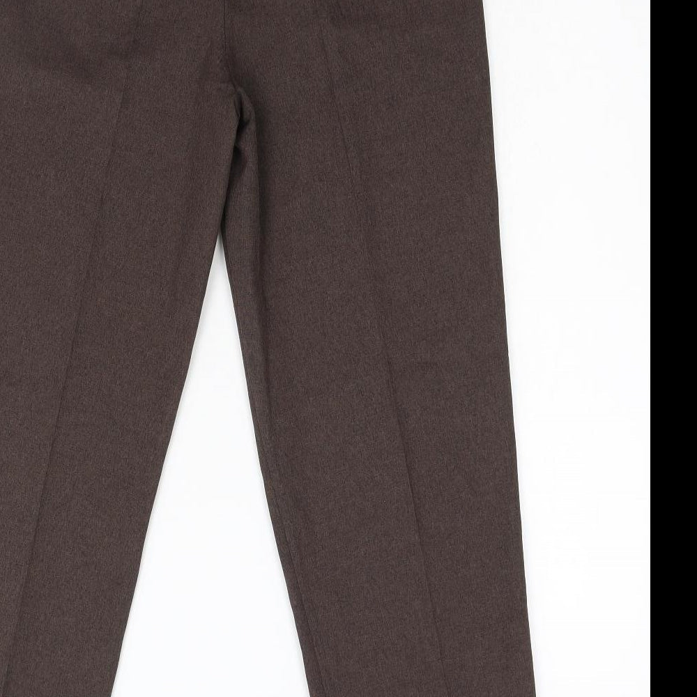 BM Collection Womens Brown Trousers Size 10 L28 in