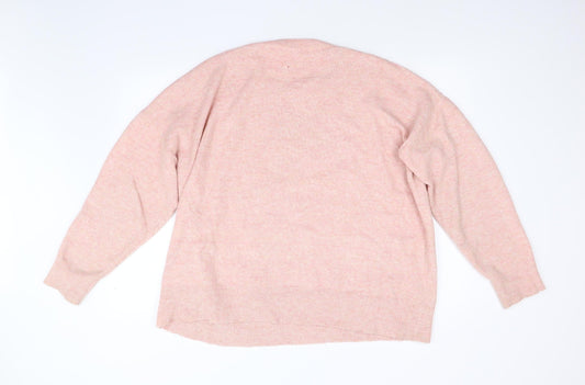 George Womens Pink Knit Pullover Jumper Size XL