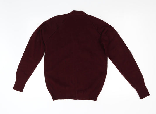 Sheldon Girls Red Knit Cardigan Jumper Size M