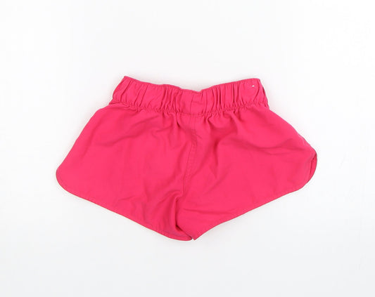 DECATHLON Girls Pink Sweat Shorts Size 6 Years