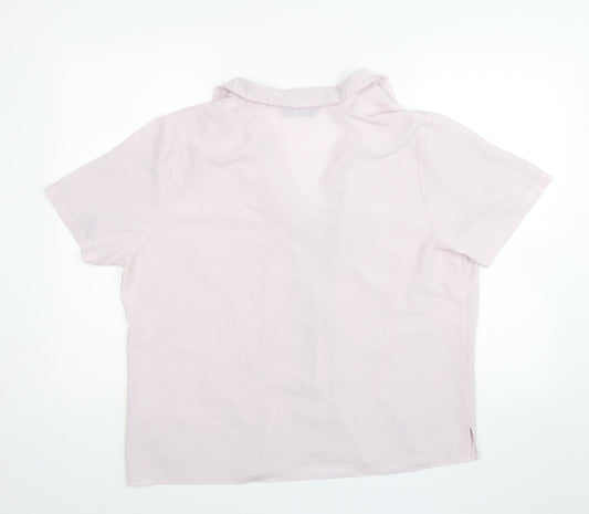 Womens UK Size 18 BM Collection Purple Basic Button-Up