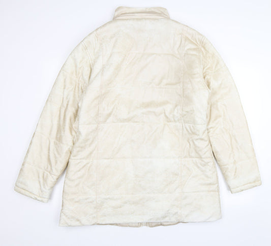 Fluid Womens Beige Jacket Size 14