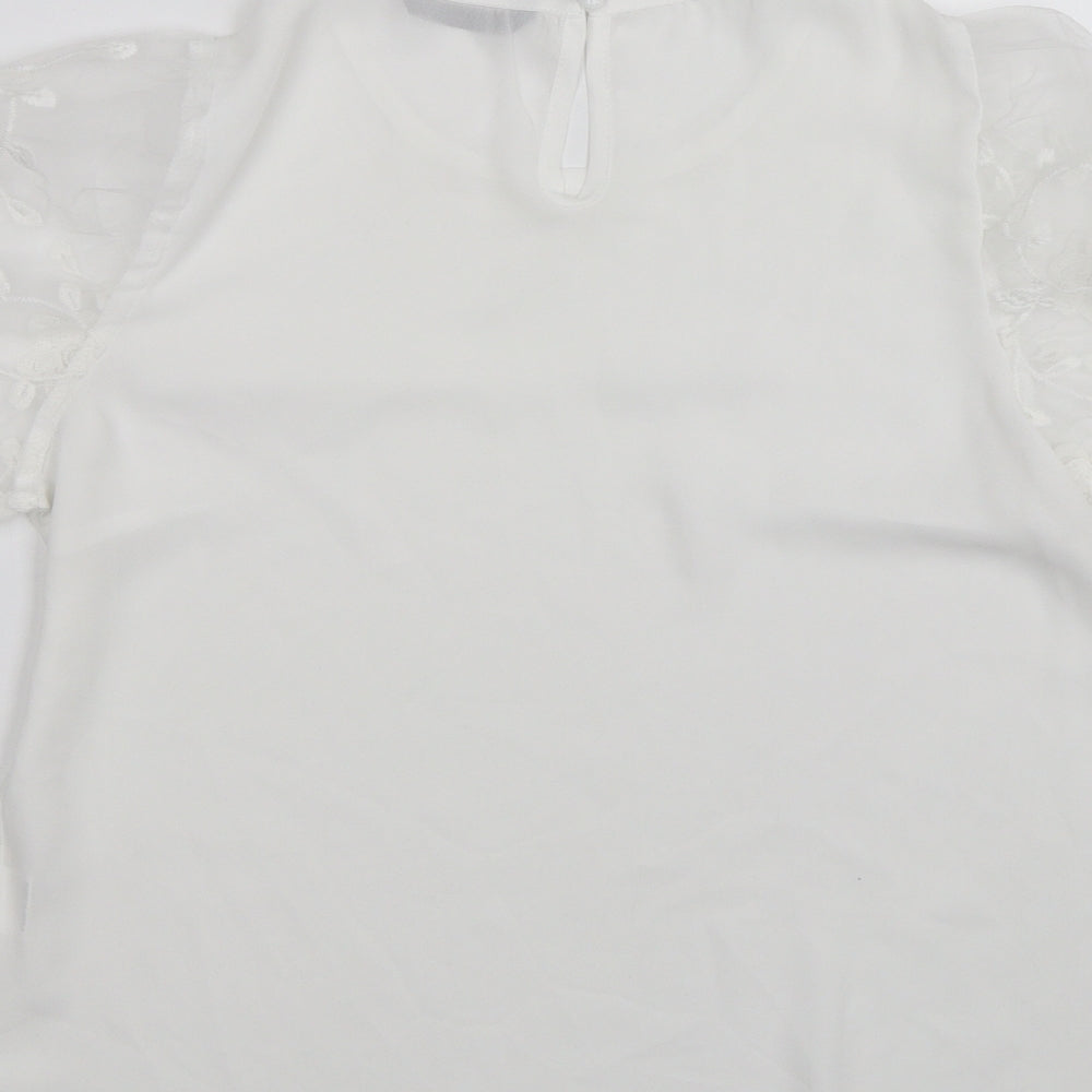 SheIn Womens White Basic Blouse Size S