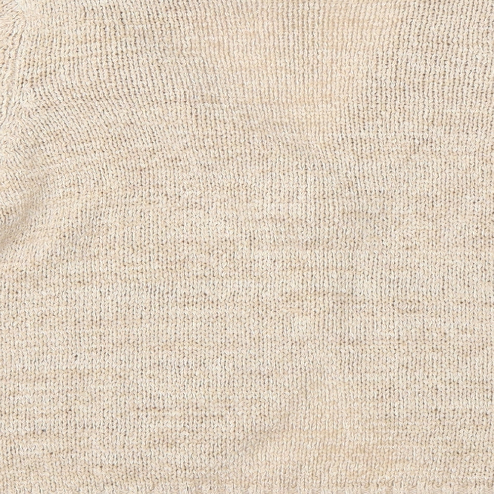 Womens UK Size 14 E-vie Beige Cardigan Jumper