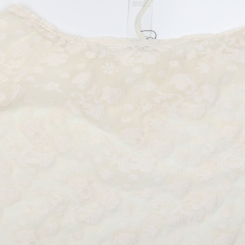 Womens UK Size XL SHEILAY White Basic Blouse