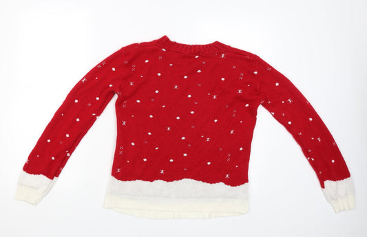 Slick Womens Red Pullover Jumper Size M