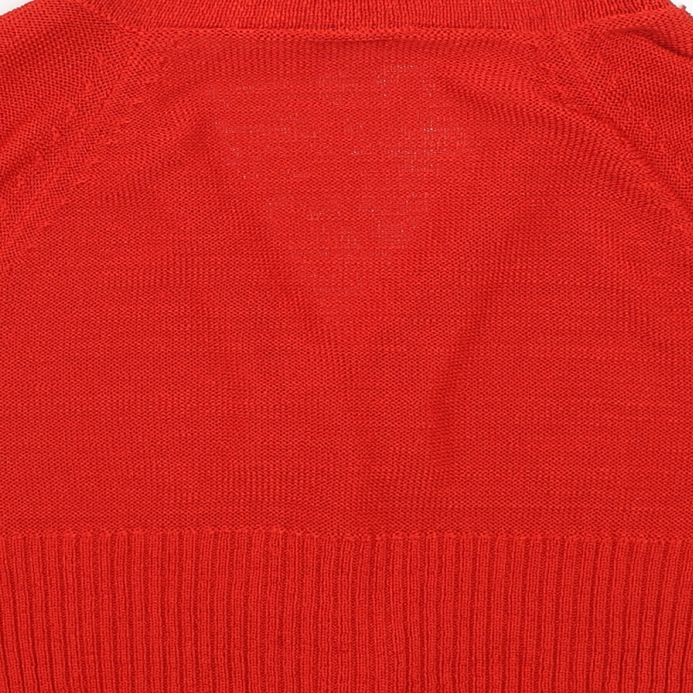 Womens UK Size 16 NEXT Red Cardigan Jumper