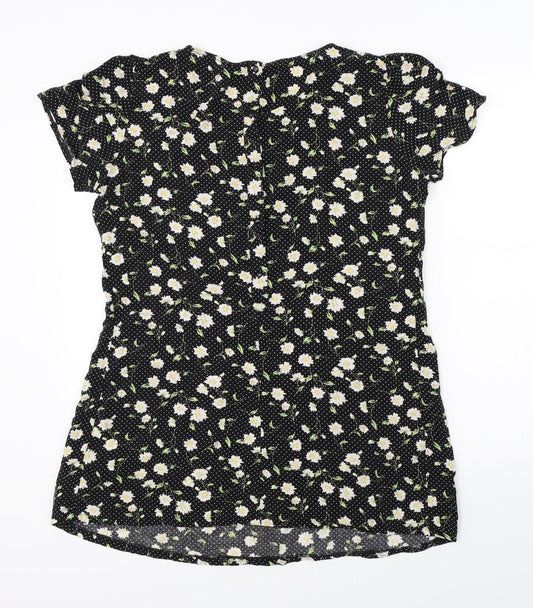Debenhams Womens Black Floral Shift Size 14
