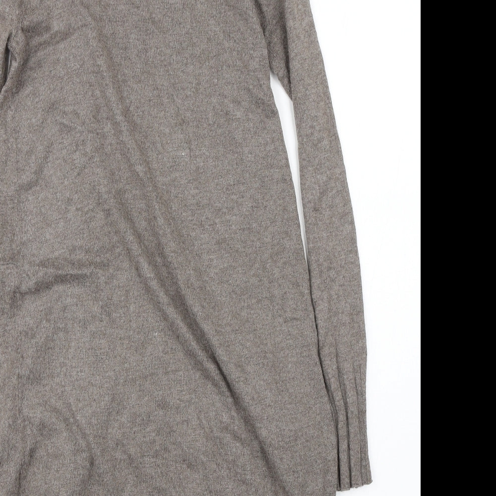 Womens UK Size 8 Papaya Brown Cardigan Jumper