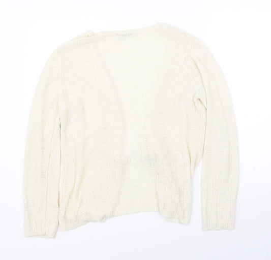 Womens UK Size M BM Beige Cardigan Jumper