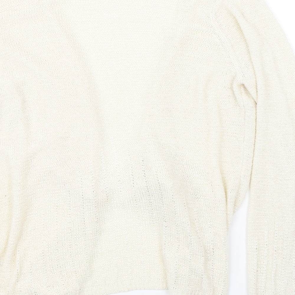 Womens UK Size M BM Beige Cardigan Jumper