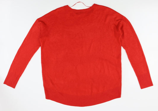 Primark Womens Red Pullover Jumper Size L