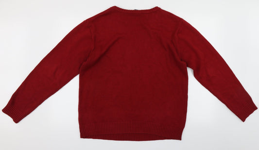 Easy Mens Red Pullover Jumper Size M