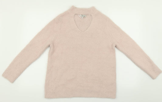 Womens UK Size L Peacocks Pink Pullover Jumper