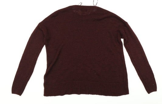 Womens UK Size M New Look Red Pullover Jumper