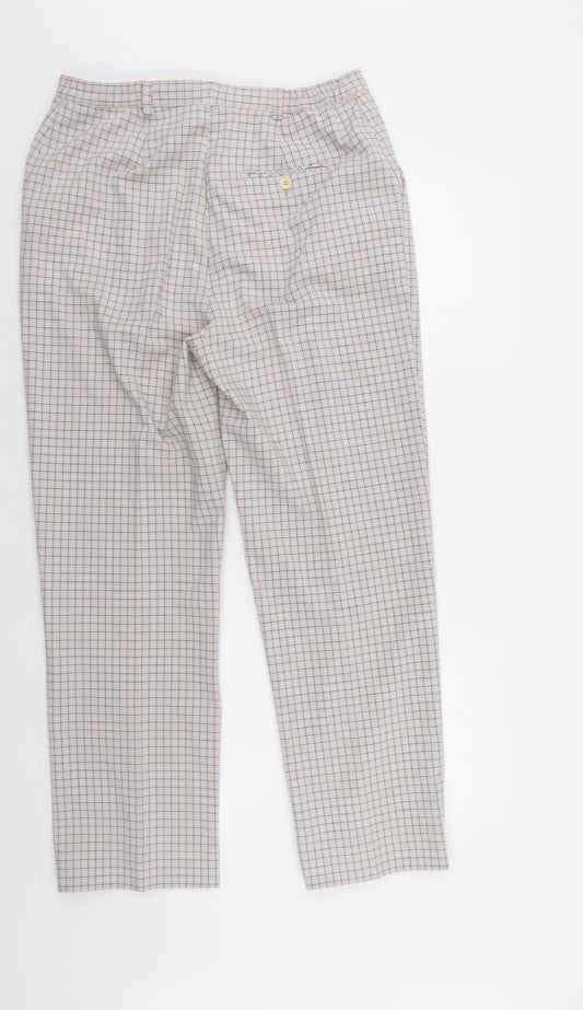 Alice Collins Womens Multicoloured Check Sweatpants Trousers L28 in