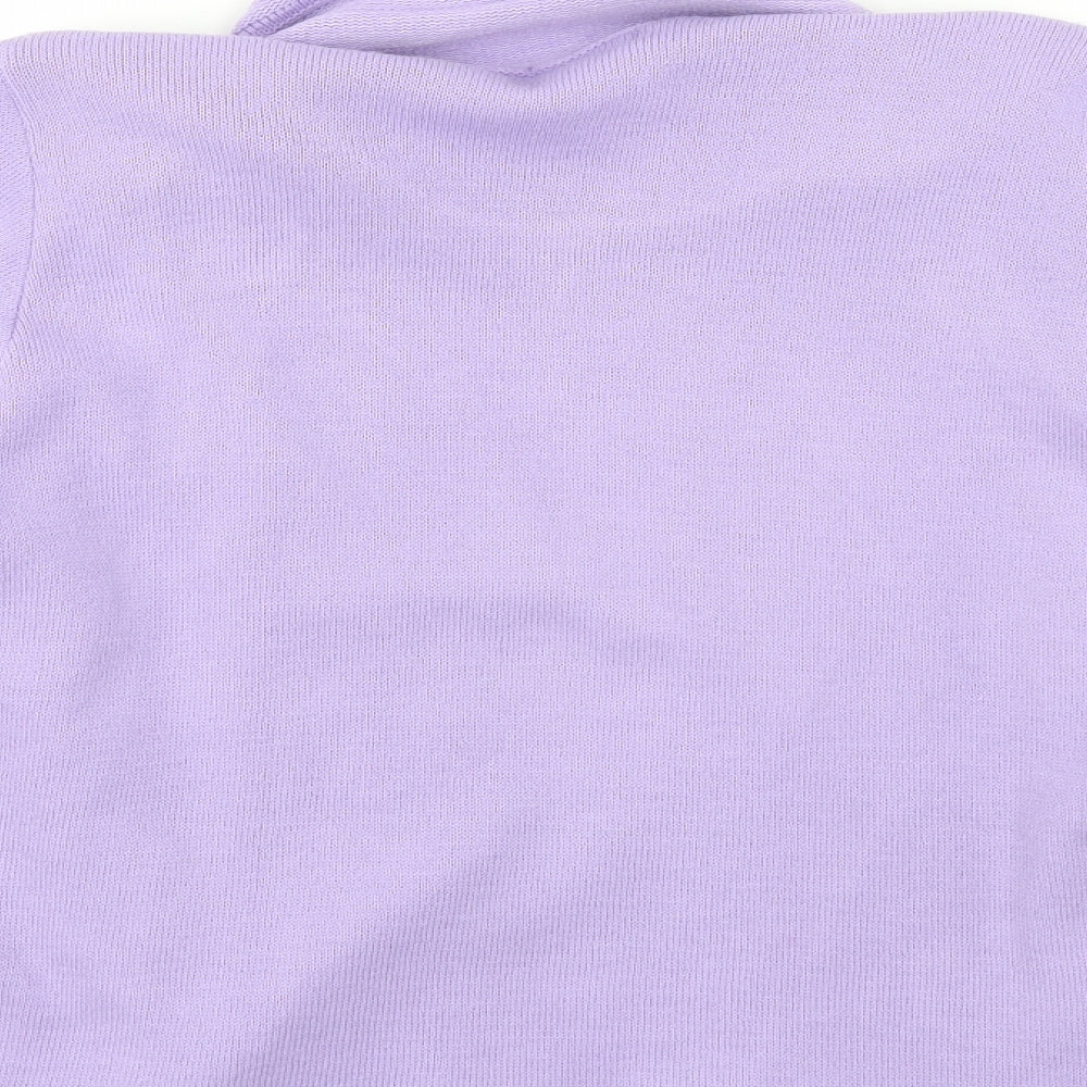Womens UK Size 4 ViVi Purple Henley Jumper