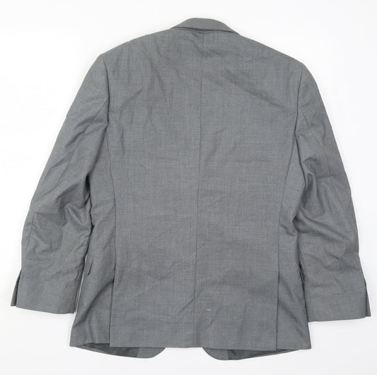 Mens UK Size 38 Burton Regular Grey Suit Jacket