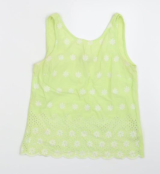 Womens UK Size 10 NEXT Yellow Basic Tank