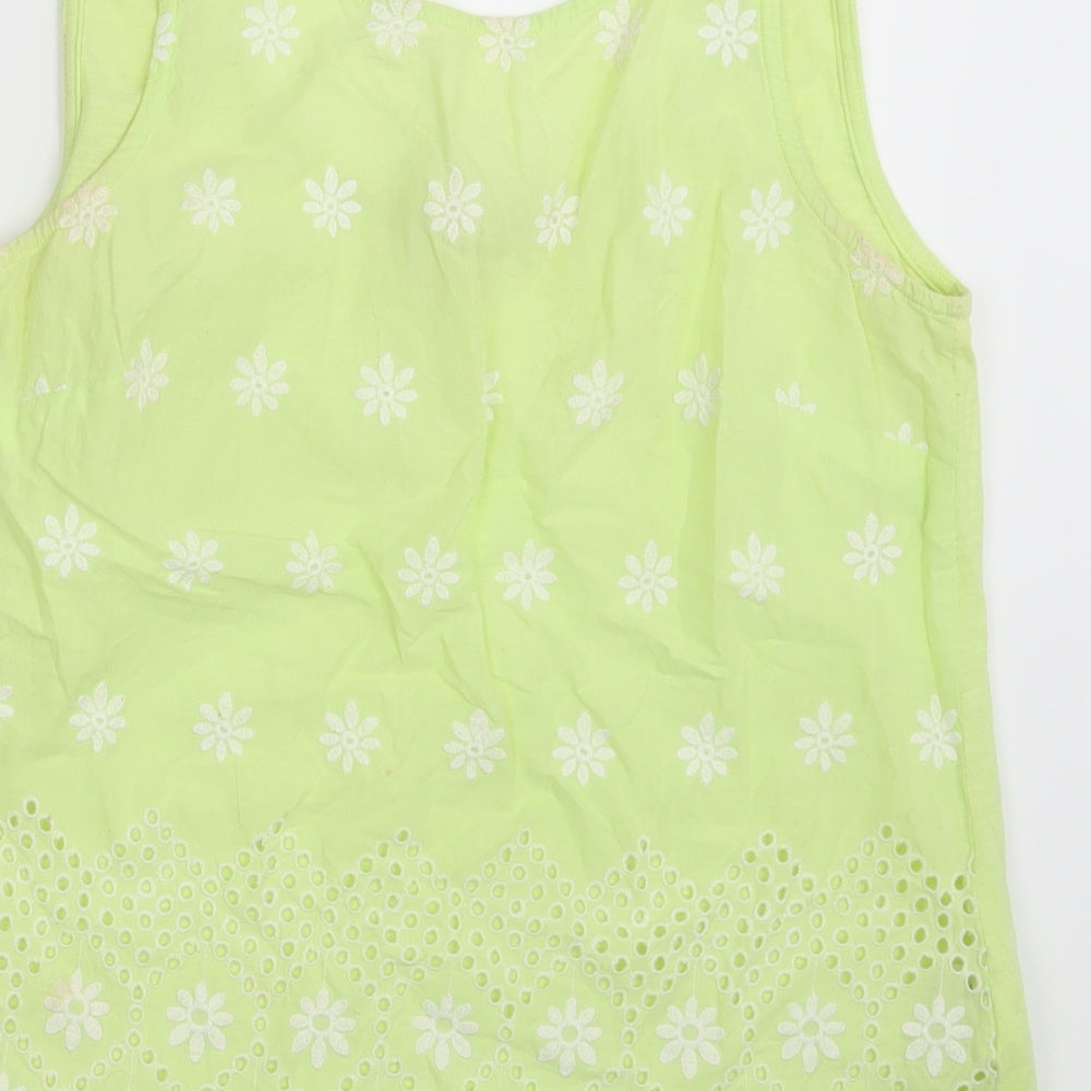 Womens UK Size 10 NEXT Yellow Basic Tank