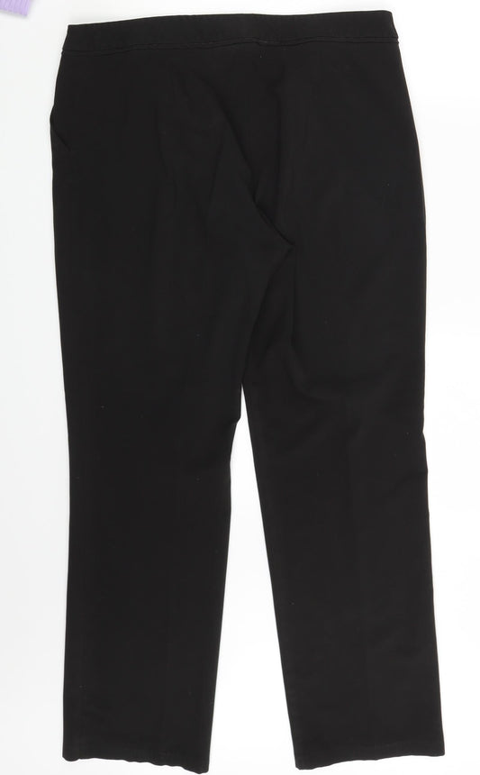 M&S Womens Brown Dress Pants Trousers Size 16 L28 in