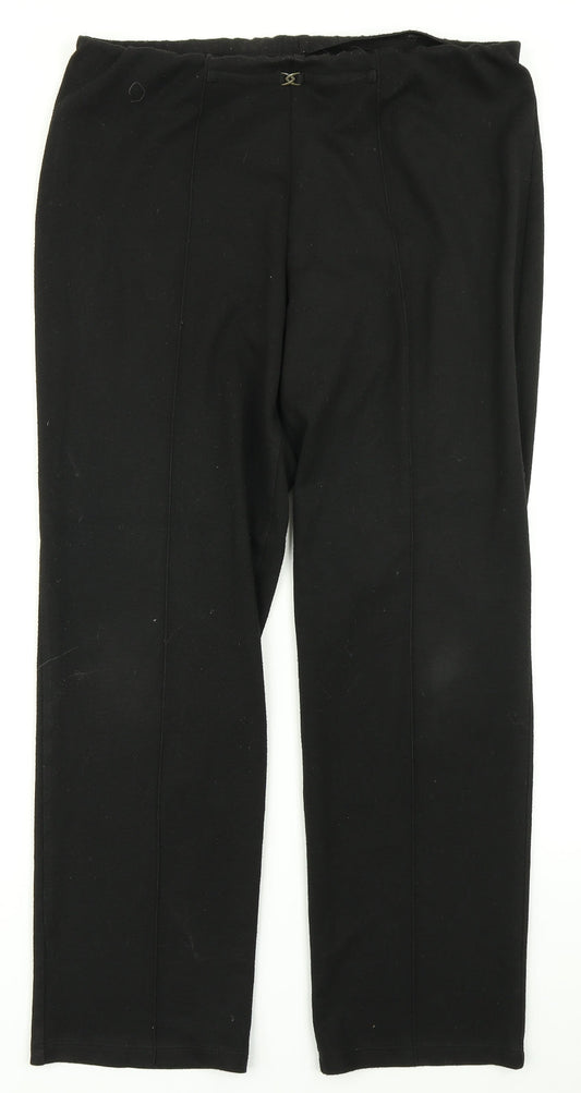 Womens UK Size 14 Marks & Spencer Regular Fit Dress Pants Black Trousers
