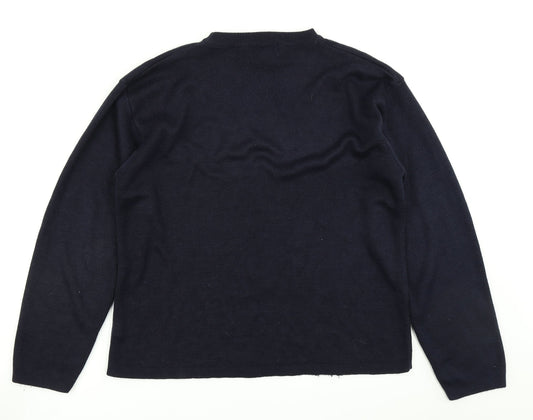 Tom Hagan Mens Blue Knit Pullover Jumper Size L