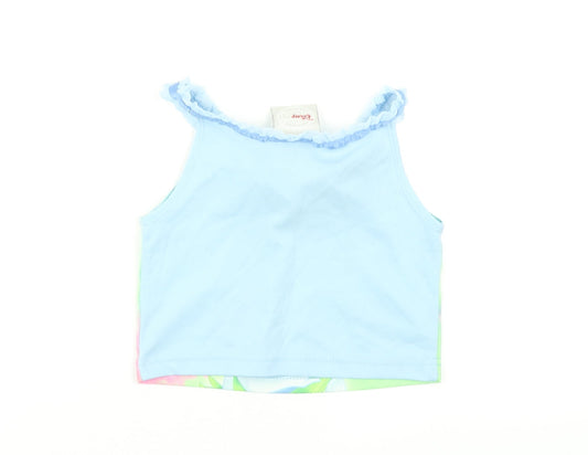 Disney Girls Blue Cropped Tank Size 2-3 Years - Disney Cinderella
