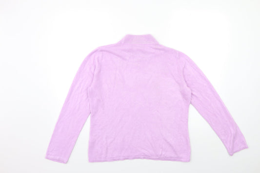 Bonmarché Womens Pink Knit Pullover Jumper Size M