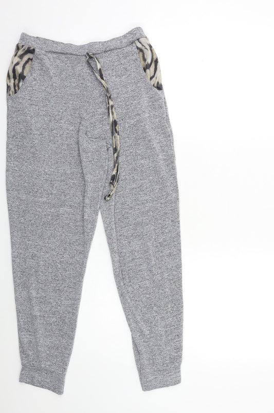 Womens UK Size 23 in Bershka Regular Fit Grey Trousers