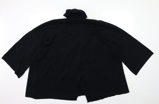 Fox Womens Black Knit Pullover Jumper One Size