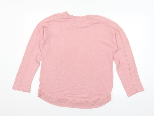 George Womens Pink Knit Pullover Jumper Size M
