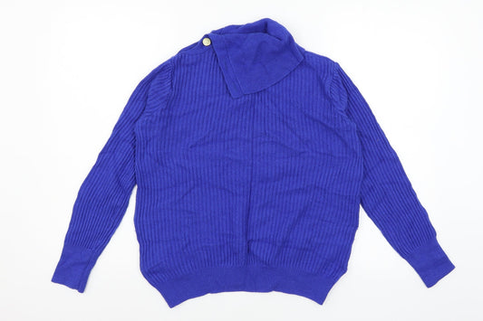 Marks and Spencer Womens Blue Knit Pullover Jumper Size 10