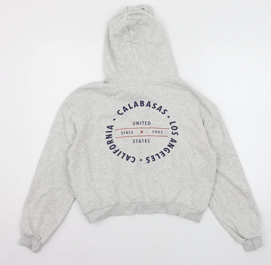 Womens UK Size S Divided by H&M Grey Pullover Hoodie
