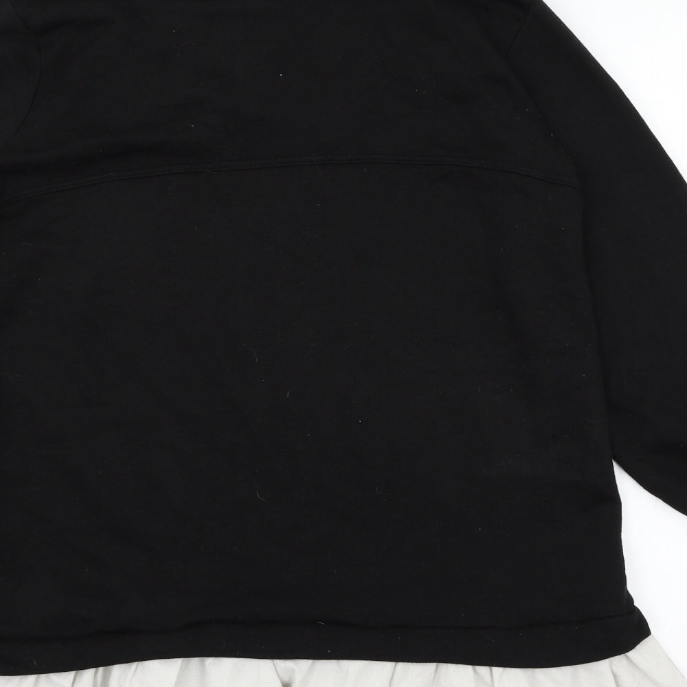 Cameo Rose Womens Black Jersey Pullover Sweatshirt Size M