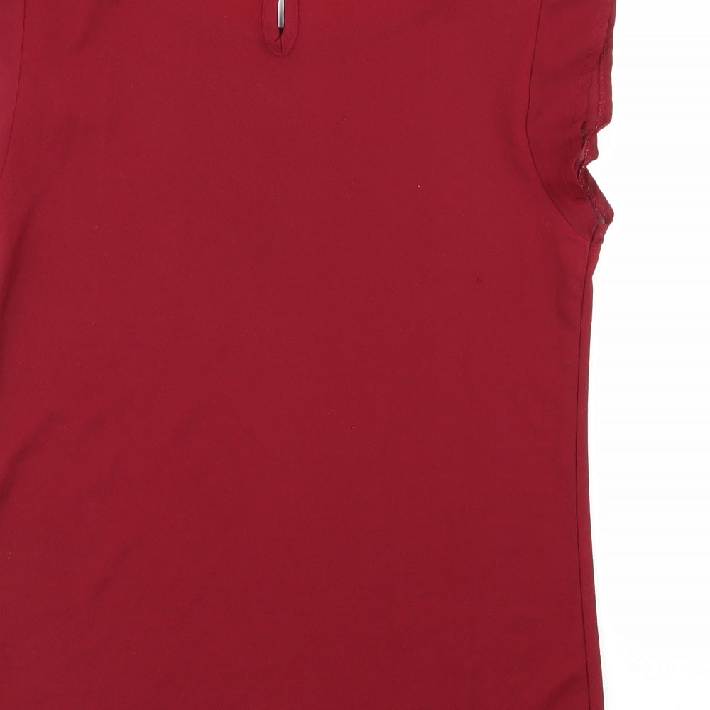Womens UK Size 6 New Look Red Basic Blouse