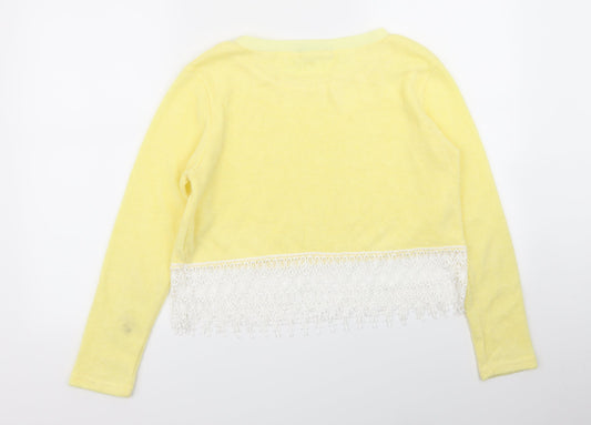 Womens UK Size M Missguided Yellow Pullover Jumper