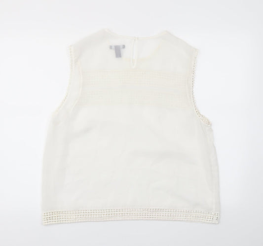 Womens UK Size XL Gap Ivory Basic Blouse
