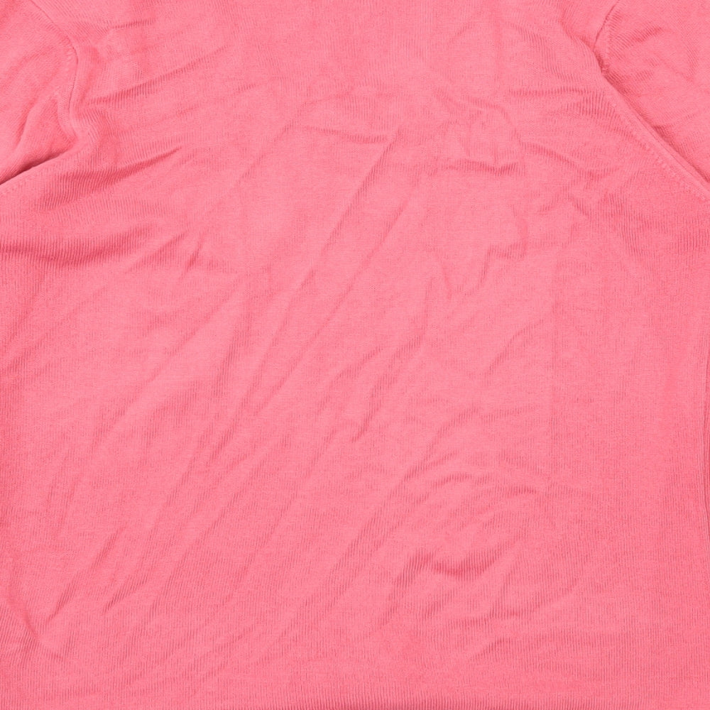 Womens UK Size 12 M&S Pink Pullover Jumper