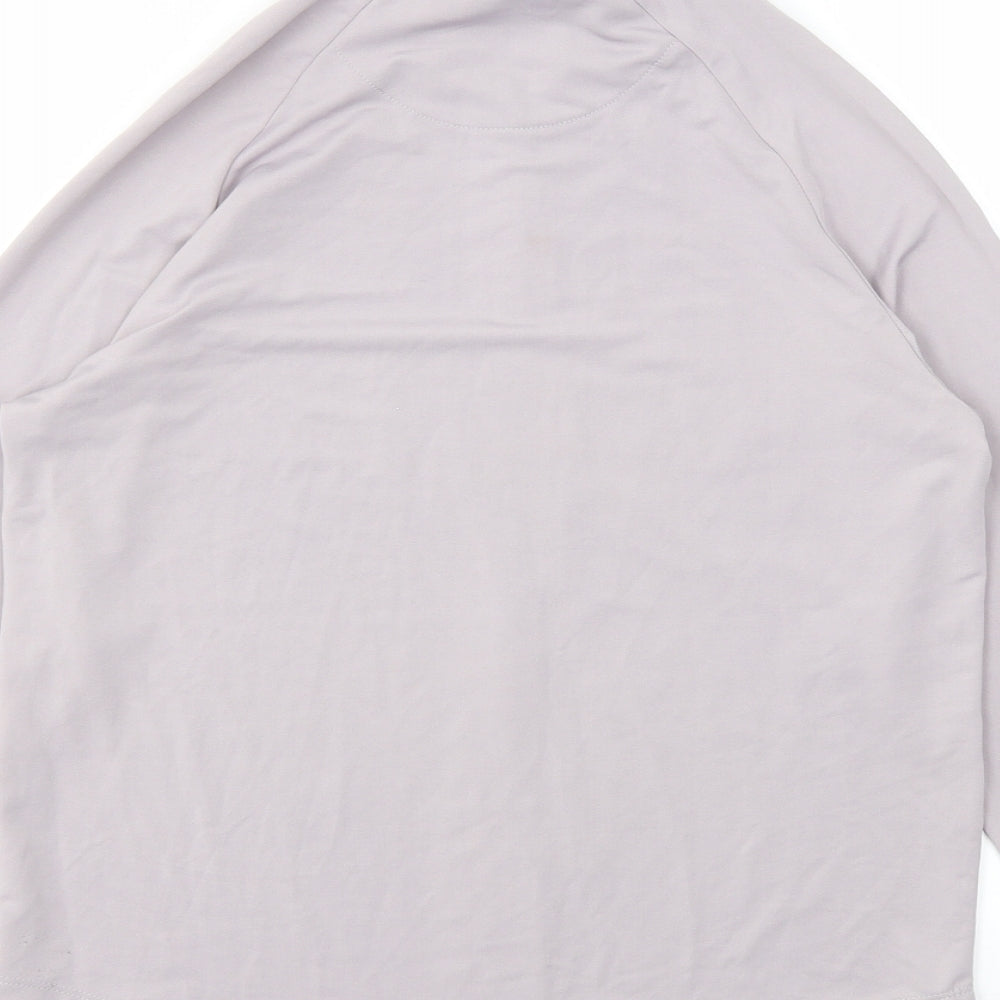 Boohoo Womens Purple Basic T-Shirt Size 10